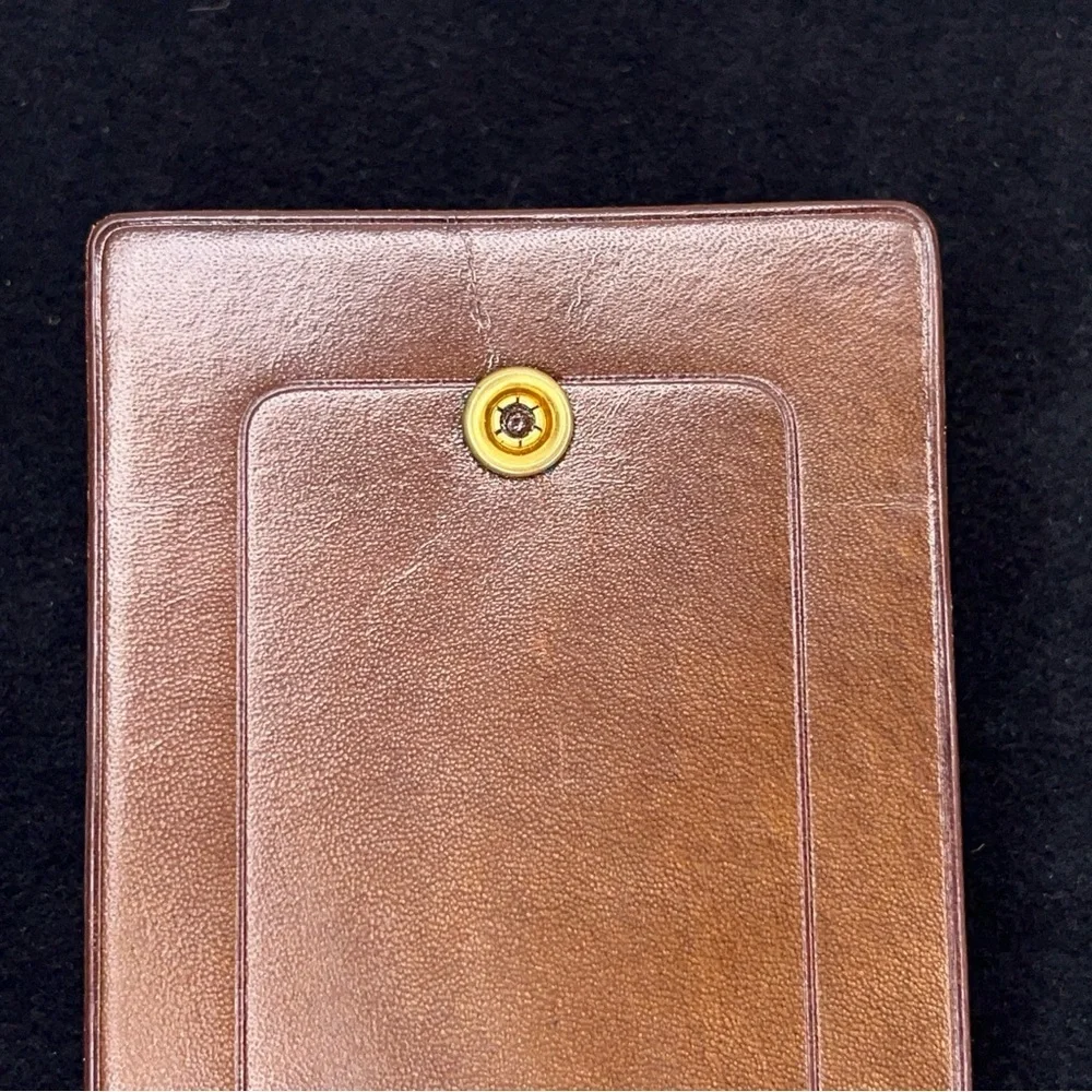 Vintage New Hereford Brown Leather Wallet Western Cowhide Texas Longhorn